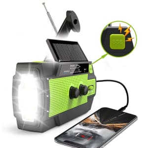 Solar Hand Crank Portable Solar Camping Flashlight: $14.07