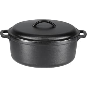 Amazon Basics 7-Quart Pre-Seasoned Cast Iron Dutch Oven: $22