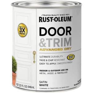 Rust-Oleum Advanced Dry Door & Trim 1-Qt. Paint Can: $17