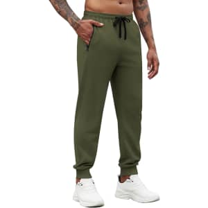 Coofandy Men's Joggers Drawstring Jogger Sweatpants with Zipper Pockets: $8.99