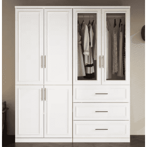Two 75" 6-Door Combination Armoires: $385