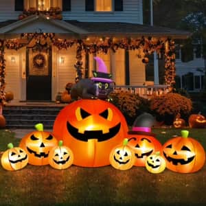 Yexmas 8-Foot Halloween Inflatable Outdoor Pumpkin Decoration: $37.99