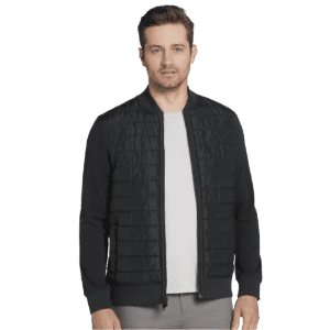 Awearness Kenneth Cole Men's Slim Fit Mixed Media Bomber Jacket: $19.99