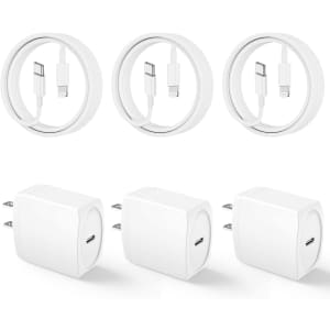 20W USB C 10-Foot Fast Charger 3-Pack: $9.99