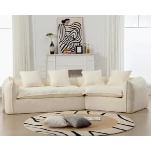 Curved Boucle Couch: $369