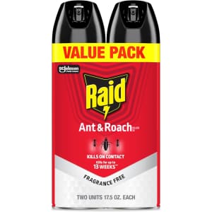 Raid Ant & Roach Killer 17.5-oz. Spray 2-Pack: $6 via Sub. & Save Raid Ant & Roach Killer 17.5-oz. Spray 2-Pack: $6 via Sub. & Save