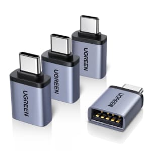 UGREEN USB-C to USB Adapter 4-Pack: $6.98