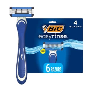 BIC EasyRinse Anti-Clogging Men's Disposable Razor 6-Pack: $7 via Sub. & Save
