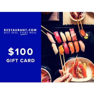 $100 Restaurant.com eGift Card: $20