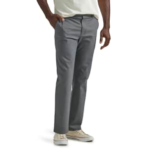 Lee Jeans Men's Extreme Motion Flat Front Slim Straight Pants: $13