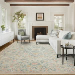 8x10-Foot Floral Area Rug: $55