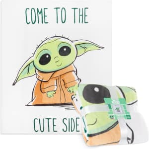 Disney Baby Yoda Throw Blanket Soft Fleece Blanket: $9.99