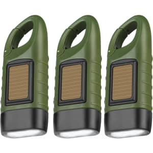 Hand Crank Solar-Powered Flashlight 3-Pack: $8.49 Hand Crank Solar-Powered Flashlight 3-Pack: $8.49