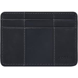 Fossil Men's Leather Slim Minimalist Front Pocket Wallet: $14.99