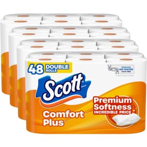 Scott ComfortPlus Double Roll Toilet Paper 48-Pack: $16 w/ Sub & Save