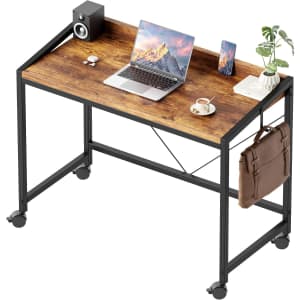 Mericonia Rolling Computer Desk with Wheels: $30