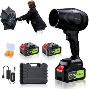 21V Electric Handheld Leaf Blower: $23.99