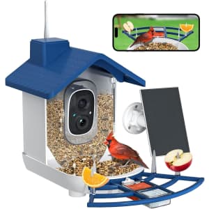 Byranke Solar-Powered Wireless Smart Bird Feeder: $27.49