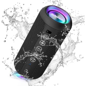 24W Waterproof Bluetooth Speaker with LED Lights: $30