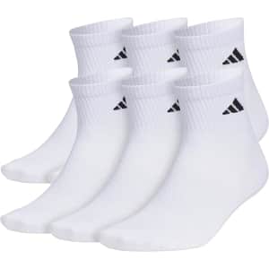 adidas Men's Superlite 3.0 Quarter Sock 6-Pair Pack: $15