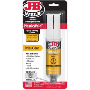 J-B Weld PlasticWeld Quick-Setting Epoxy Syringe: $4.97