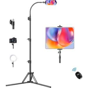 Tall Flexible Phone Tripod w/ Adjustable Gooseneck: $9.99