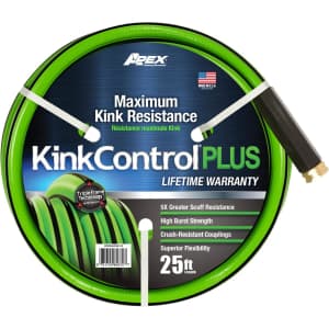 Apex 25-Foot Kink Control Plus Water Hose for $20