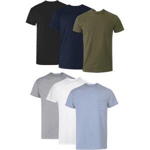Hanes Men's Cotton Pocket Undershirt 6-Pack: $14 Hanes Men's Cotton Pocket Undershirt 6-Pack: $14