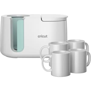 Cricut Mug Press + 4 Blank 12-oz. Mugs: $99