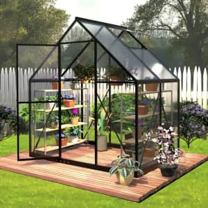6x4-Foot Polycarbonate Greenhouse: $132 6x4-Foot Polycarbonate Greenhouse: $132
