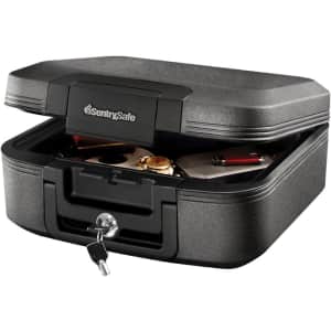 SentrySafe Fireproof and Waterproof Safe Box: $29.99