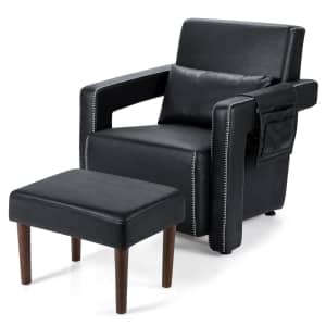 Giantex Accent Chair with Ottoman: $160 Giantex Accent Chair with Ottoman: $160
