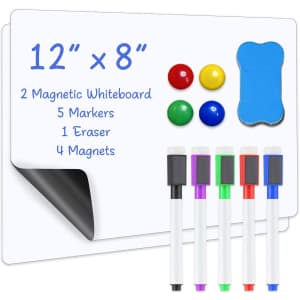 12" x 8" Magnetic Dry Erase Sheet 2-Pack: $4.14