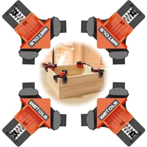 Wetols Adjustable Spring-Loaded Woodworking Corner Clamp 4-Piece: $14