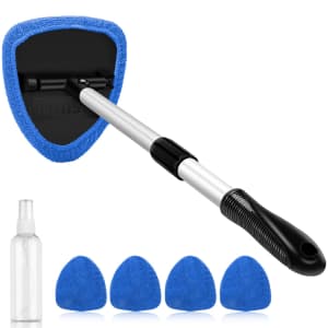 AstroAI Windshield Cleaner with Microfiber Pads and Extendable Handle: $8.96