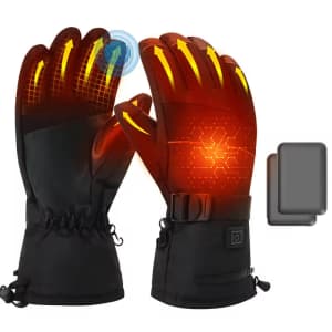 Heated Touchscreen-Compatible Gloves w/ Battery: $23.80