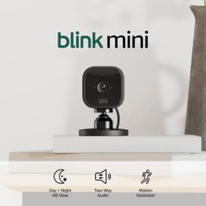 Blink Mini Compact 1080p Indoor Security Camera: $9.99