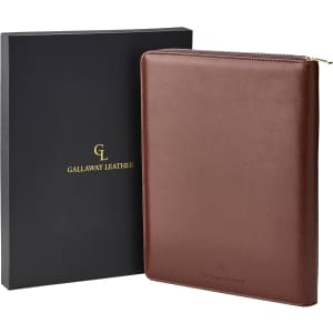 Gallaway Leather Genuine Leather Zippered Portfolio Organizer: $26.99