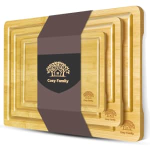Cosy Family 3-Piece Wood Cutting Board Set: $14 Cosy Family 3-Piece Wood Cutting Board Set: $14