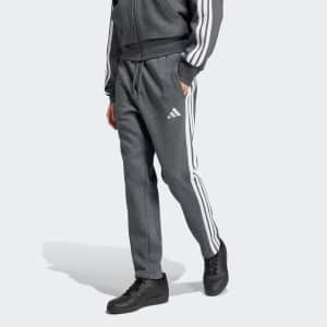adidas Men's Essentials 3-Stripes Open Hem Fleece Pants: $13 adidas Men's Essentials 3-Stripes Open Hem Fleece Pants: $13