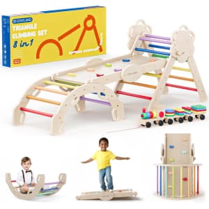 Cosyland Pikler Triangle 8-in-1 Montessori Climbing Toy Set: $99.99 Cosyland Pikler Triangle 8-in-1 Montessori Climbing Toy Set: $99.99