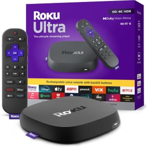 Roku Ultra 4K HDR Streaming Device with Voice Remote: $69