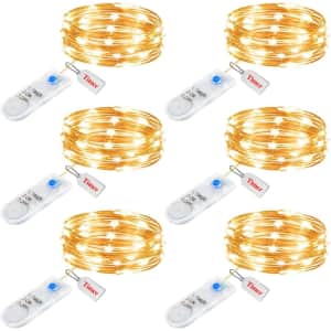 Minetom 7-ft. Fairy Lights 6-Pack: $2.80 w/ Prime