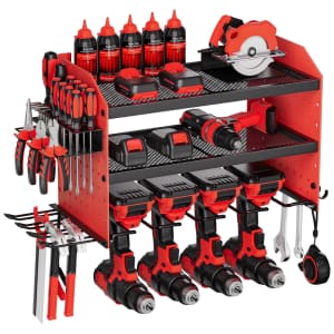 Vevor 4-Drill 3-Layer Power Tool Organizer: $24