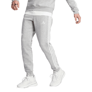 adidas Men's Essentials Fleece 3-Stripe Tapered Cuff Pants: $15