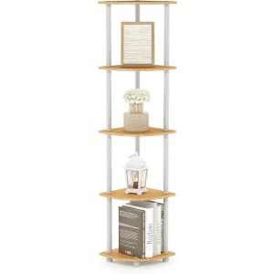 Furinno Turn-N-Tube 5-Tier Corner Shelf: $21