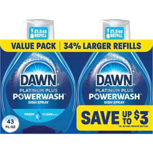 Dawn Platinum Plus Powerwash 43-fl. oz. Dish Spray Refill 2-Pack: $4.85 via Sub & Save