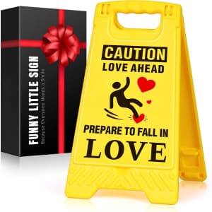 Caution Love Ahead Mini Sign: $1.50