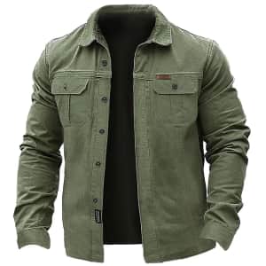 Men's Outdoor Tactical Cargo Work Shirt: $9