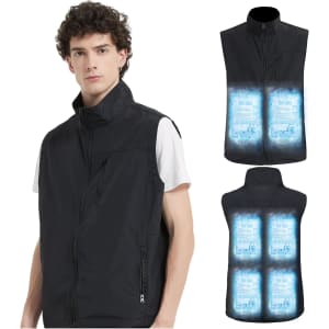 Men's Cooling Vest w/ 24-Count Ice Bags: $15 w/ Prime